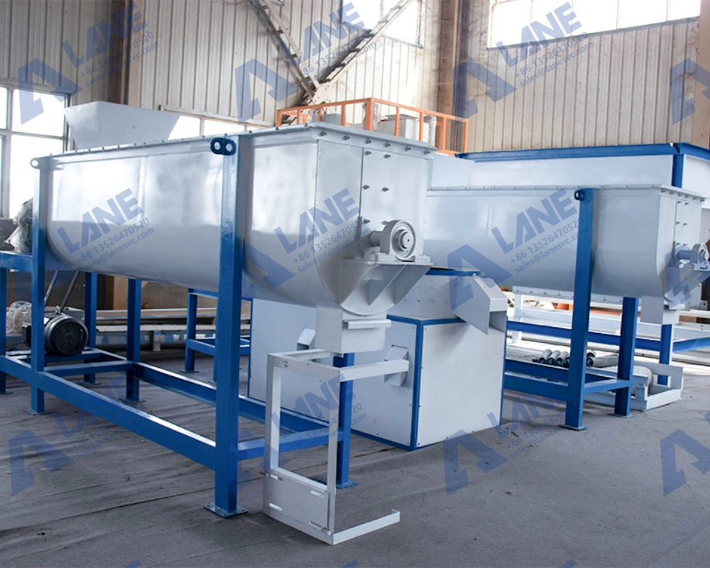 Tofu Cat Litter Production, Horizontal mixer