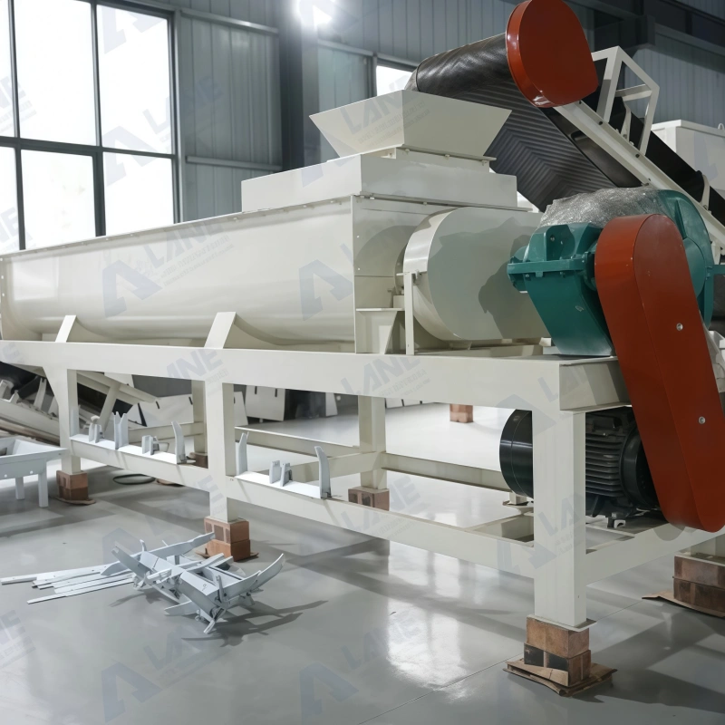 twin shaft mixer9, Reduce Dust Leakage When Mixing Dry Fertilizer