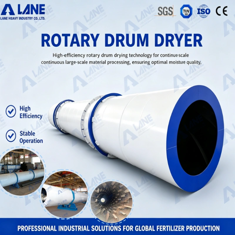 oranic mineral fertilizer production line, rotary drum dryer, Agricultural Waste Granulator Machine