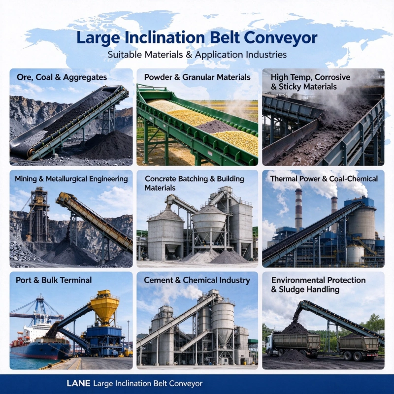 Large Inclination Belt Conveyor